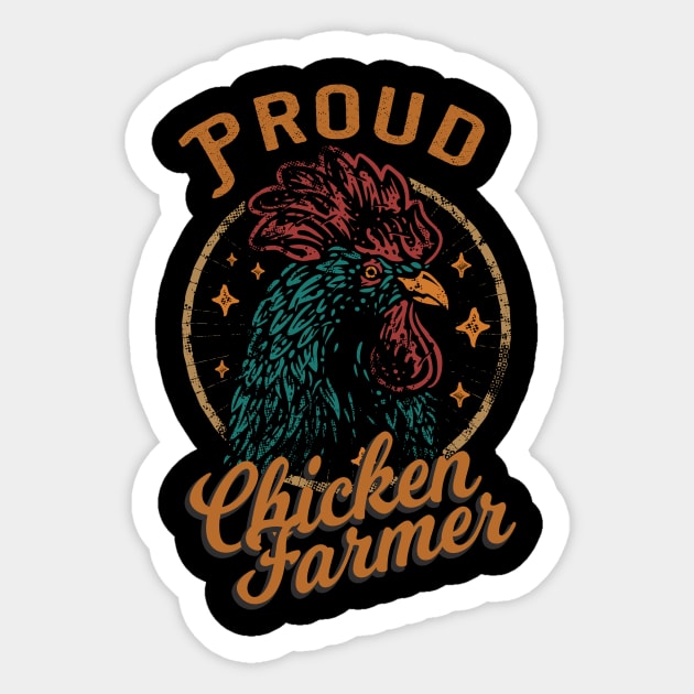 Proud Chicken Farmer Sticker by Foxxy Merch